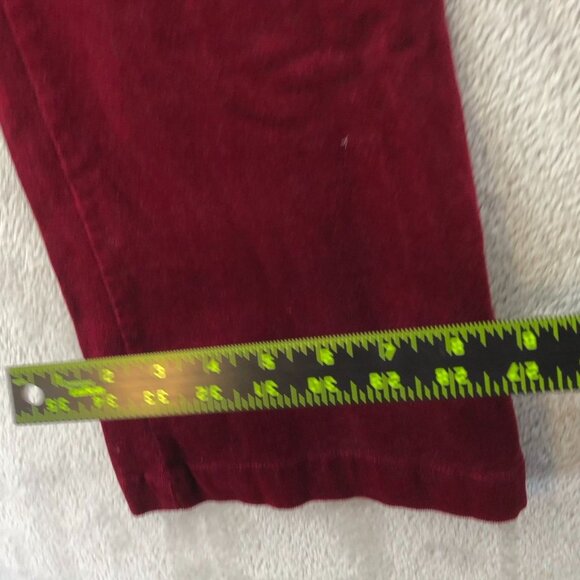 Unique Vintage Women Pants Medium Red Corduroy Flare Leg Preppy Y2K Casual Retro - Picture 8 of 11